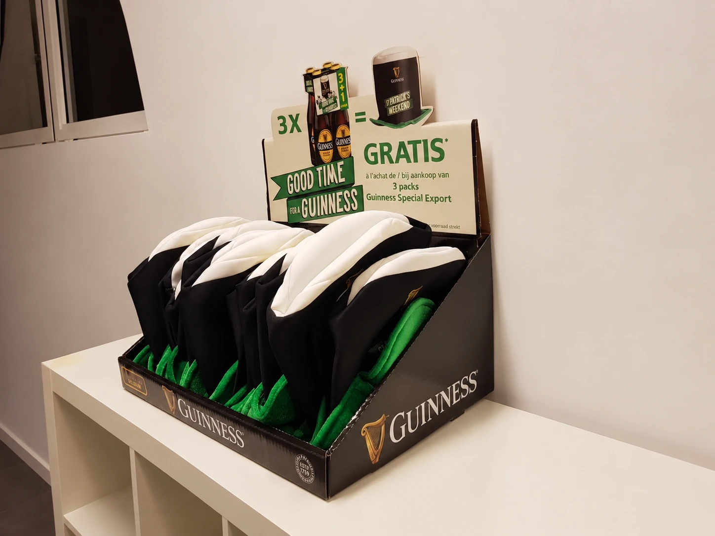 Compacte Guinness-toonbankdisplay