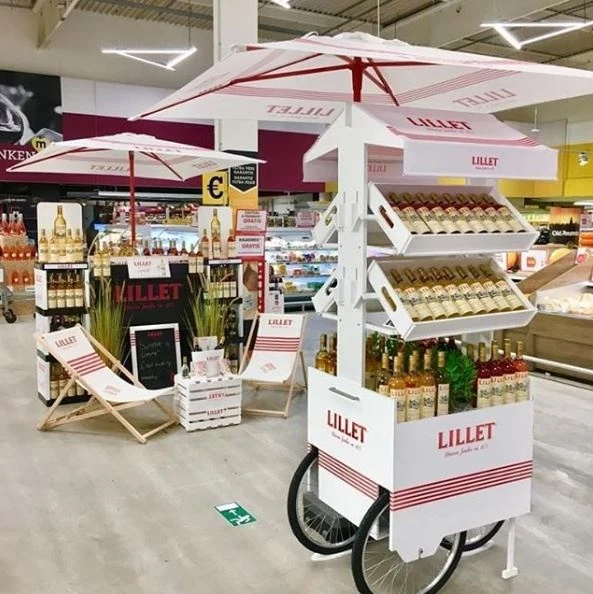 Lillet — Promotionele bakfiets in de winkel