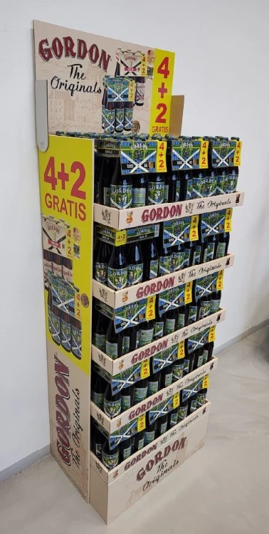 Gordon The Originals — Flessendisplay — 4 + 2-actie