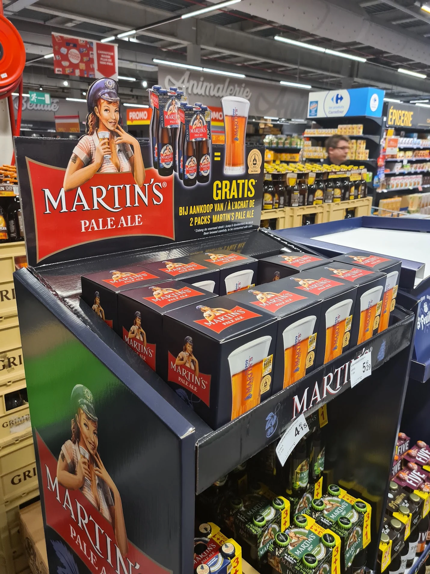 Martin’s Pale Ale — Detail van de glasgeschenkdozen en de topper