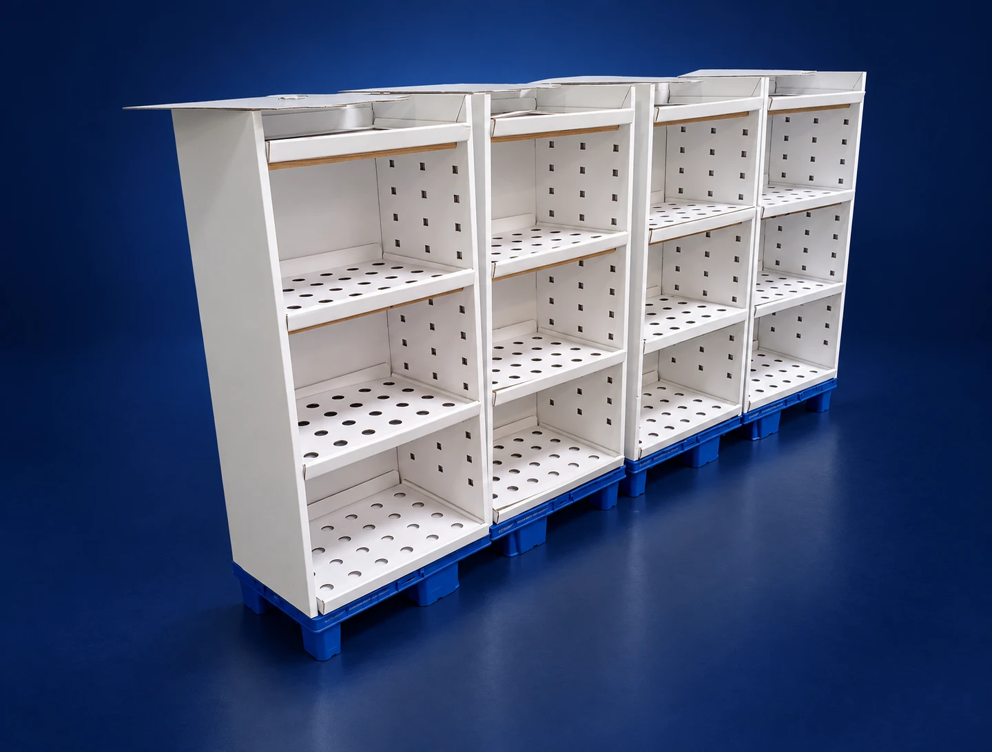 A series of Cora and Match displays during production