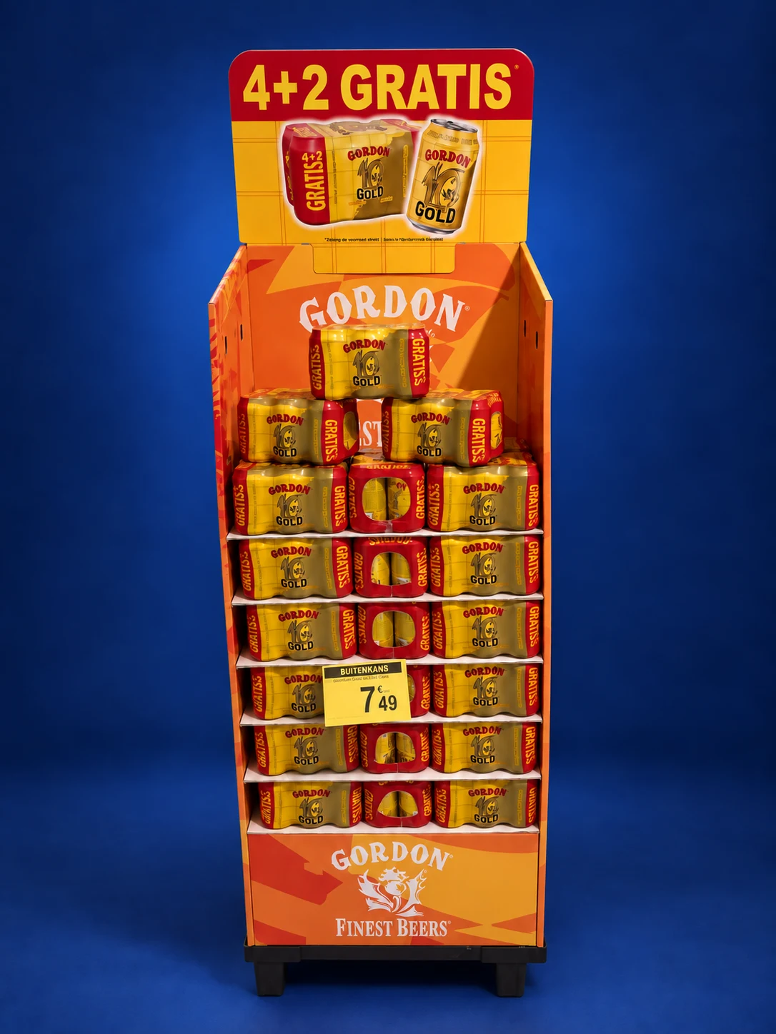 Gordon Gold — Promotional display — 4 + 2 offer