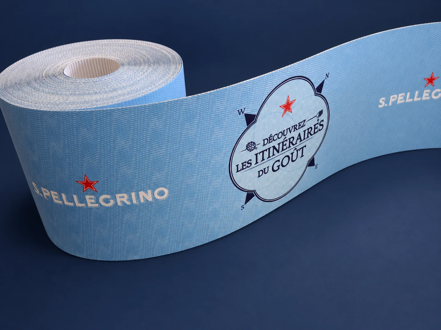 S.Pellegrino — Printed pallet skirt on a roll