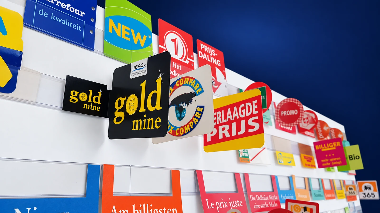 Promotional shelf signs and label holders