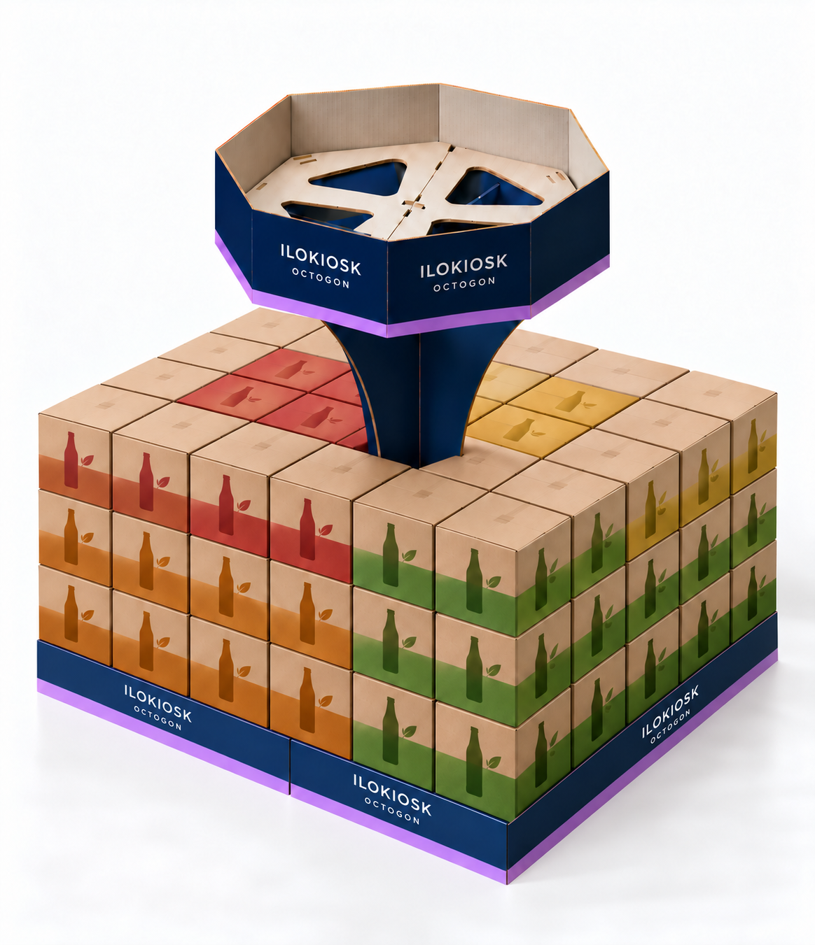 ILOKIOSK OCTOGON · An octagonal crown carries your campaign above the products and makes the island easy to spot.