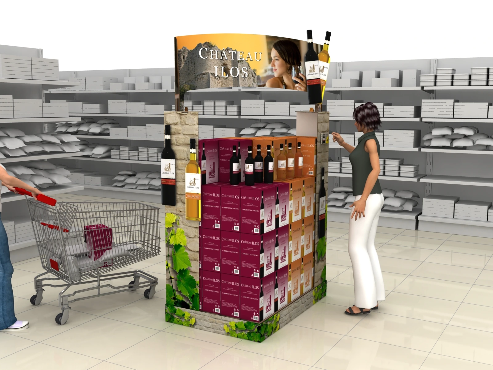 ILOPALLET · In store Original 3D visualisation · in-store scene